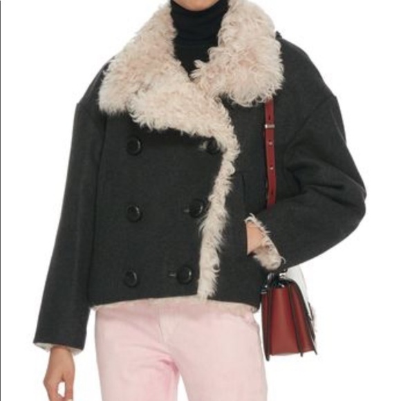 Isabel Marant Berit Shearling Lined pea coat. - Picture 2 of 12